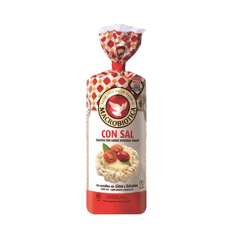Galletas De Arroz MACROBIOTICA Con Sal Paq 102 Grm