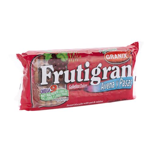 Galletitas Dulces Frutigran Granix Aven/Pas.Uva Paq 500 Gr