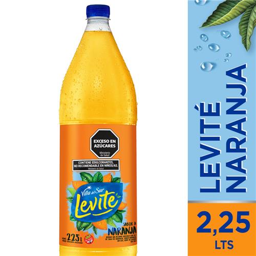 Agua Saborizada VILLA DEL SUR LEVITE Naranja Botella 2.25 L