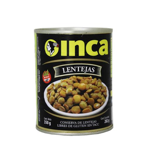 Lentejas Secas Remojada INCA Lat 350 Grm
