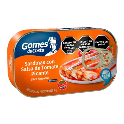 Sardinas Gomes da Costa Salsa de Tomate Picante 125g