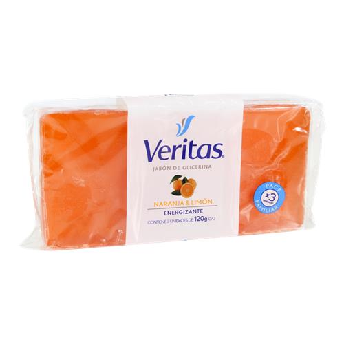 Jabon Glicerina VERITAS Explosion Citrica Paq 360 Grm