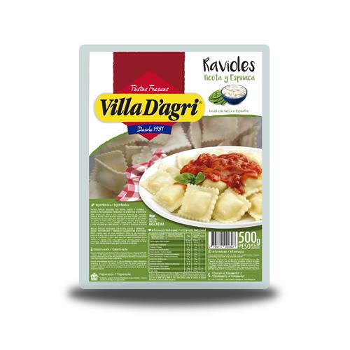 Ravioles De Ricota Y Espinaca VILLA DAGRI 500g
