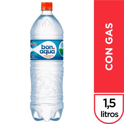 Agua Mineral BONAQUA Con Gas 1,5 Lt
