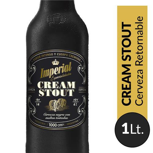 Cerveza Cream Stout IMPERIAL Botella 1 L