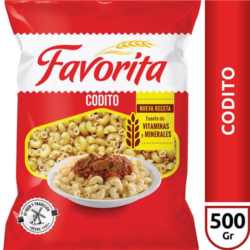 Fideos Guiseros Semola FAVORITA Coditos 500 Grm