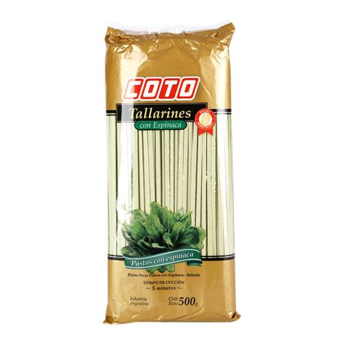 Tallarin COTO Espinaca Paquete 500 Gr