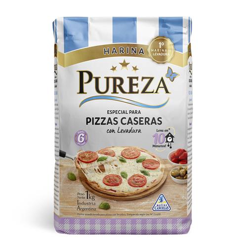Harina PUREZA Con Levadura Para Pizza 1kg