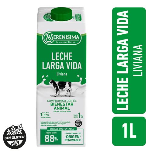 Leche Larga Vida Parcialmente Descremada Liviana 1% La Serenisima 1l