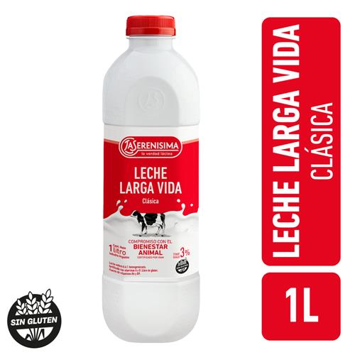 Leche Entera Clasica LA SERENISIMA Botella Larga Vida 1l