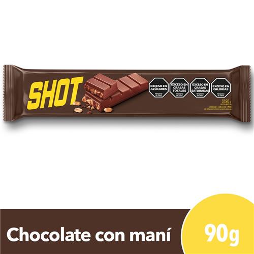 Chocolate SHOT Con Maní 90g