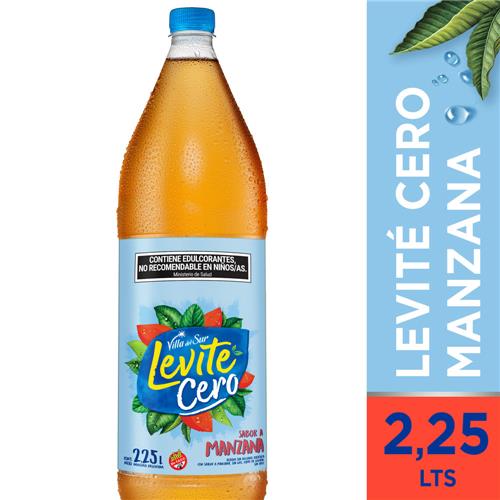 Agua Saborizada VILLA DEL SUR LEVITE Cero Manzana Botella 2.25 L