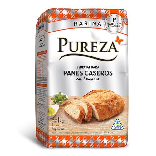 Harina Con Levadura PUREZA Para Pan Paquete 1 Kg