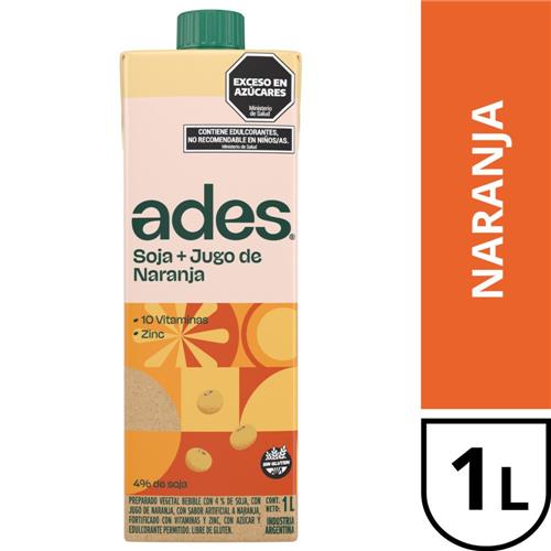 ADES Soja + Jugo De Naranja 1 Lt