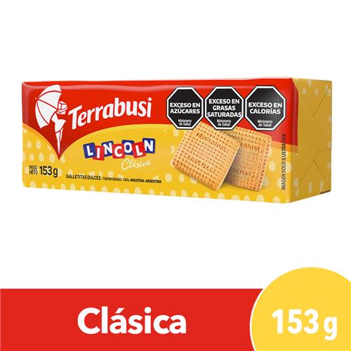 Galletitas Dulces LINCOLN Clásicas Terrabusi 153g.