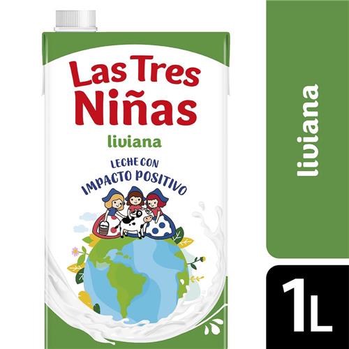 Leche Larga Vida Descremada LAS TRES NIÑAS 1l