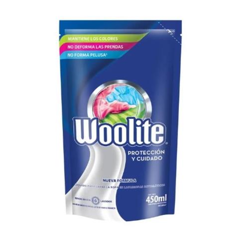 WOOLITE Jabón Líquido Para Ropa Todos Los Días En Máquina Repuesto 450ml