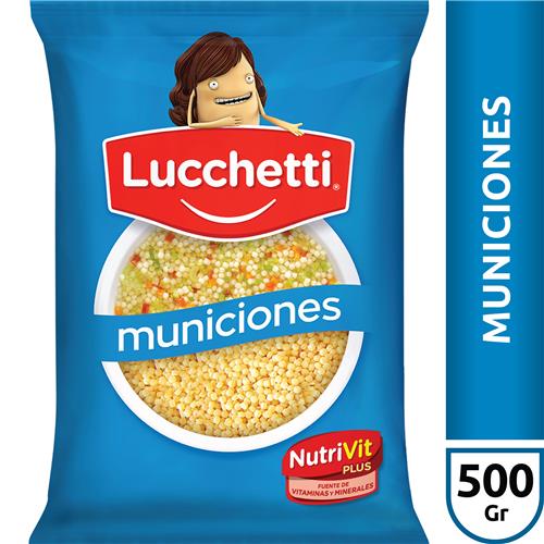 Fideos Soperos Sem. LUCCHETTI Municiones Paq 500 Grm