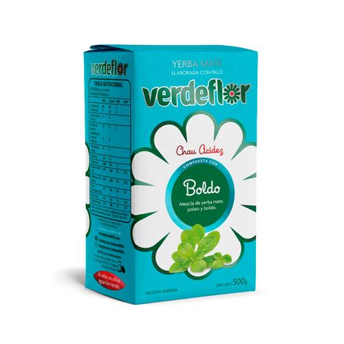 Yerba Mate VERDE FLOR Boldo Con Palo Paquete 500 Gr