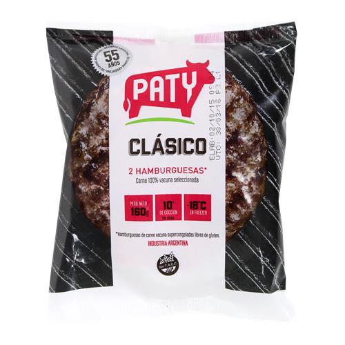 Hamburguesas PATY 2 Uni X 80 Gr Clásicas