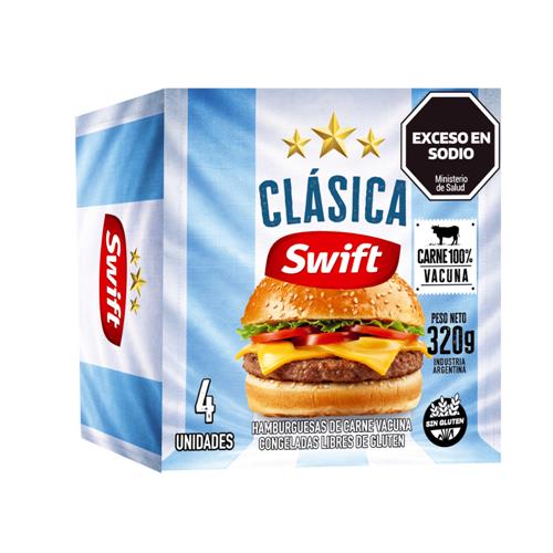 Hamburguesas SWIFT 4 Uni X 80 Gr Clásicas