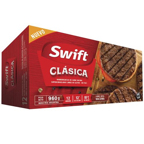 Hamburguesas SWIFT 12 Uni X 80 Gr Clásicas