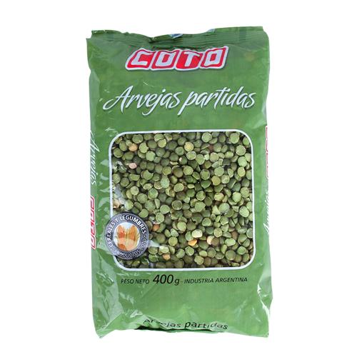 Arvejas COTO Partidas Bolsa 400 Gr