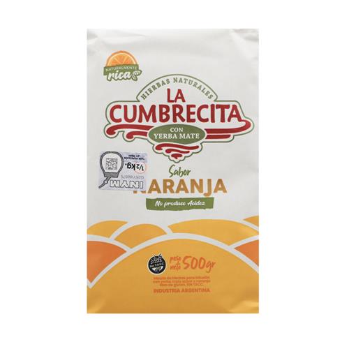 Yerba Mate La Cumbrecita Naranja Paquete 500 Gr