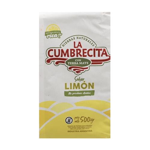 Yerba Mate LA CUMBRECITA Limón Con Palo Paquete 500 Gr