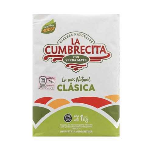 Yerba Mate LA CUMBRECITA Paquete 1 Kg