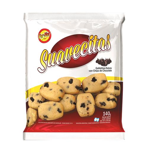Galletitas Dulces Suavecitas Con Chips De Chocolate Parnor 140 Grm