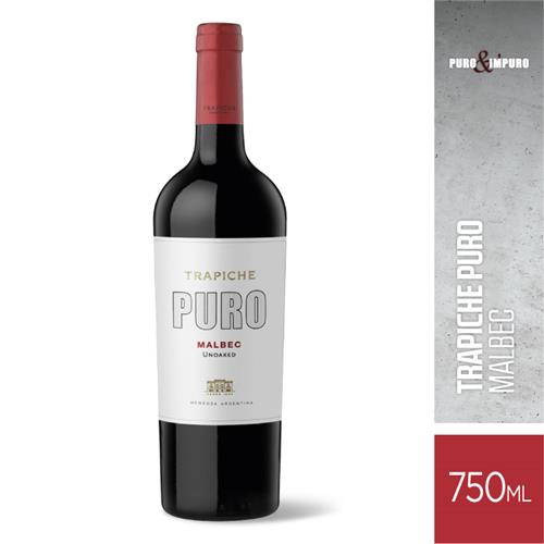 Vino Malbec Puro Trapiche Bot 750 Ml