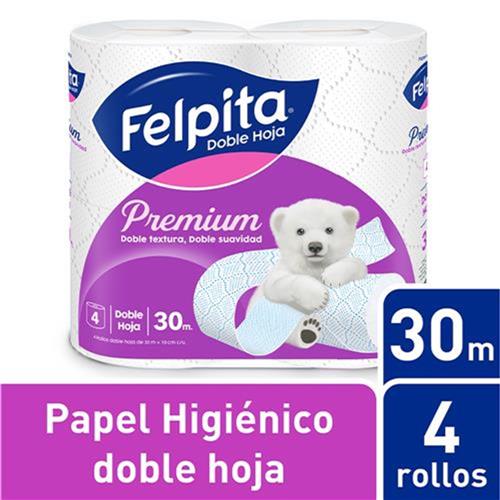 Papel Higiénico FELPITA Doble Hoja Paquete 4 Unidades