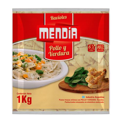 Ravioles De Pollo Y Verdura MENDIA 1 Kg