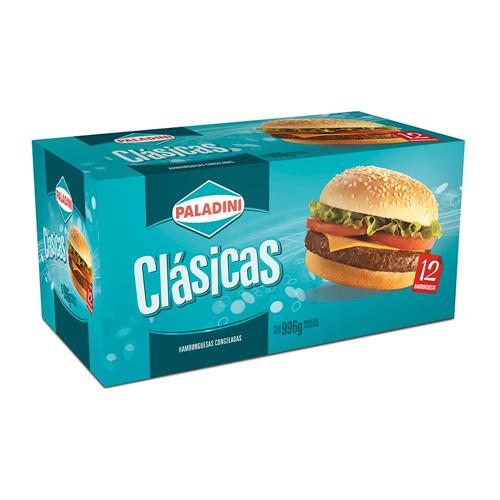 Hamburguesas Congeladas Paladini Clásicas 996g