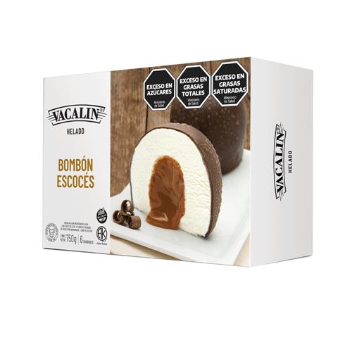 Postre Helado Bombón Escoces Vacalin 750g