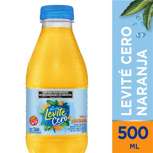 Agua Saborizada VILLA DEL SUR LEVITE Naranja Botella 500 Cc