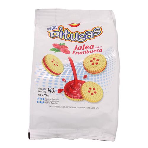Galletitas Rellenas Sabor Frambuesa Mini Pitusas 140 Grm