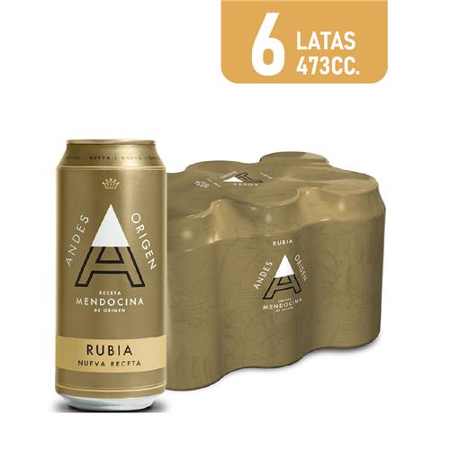 Cerveza Andes Pack Latas 473 CC 6 Unidades