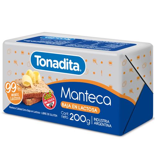 Manteca TONADITA Baja En Lactosa 200 Gr