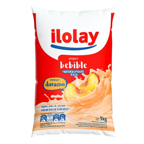 Yogur ILOLAY Durazno Bebible 1kg