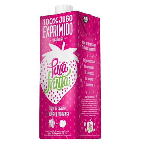 Jugo Frutilla Y Manzana PURAFRUTTA 1 Ltr