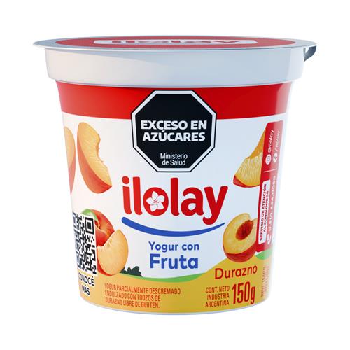 Yogur Entero ILOLAY Duraznos Colchón Frutas 150g