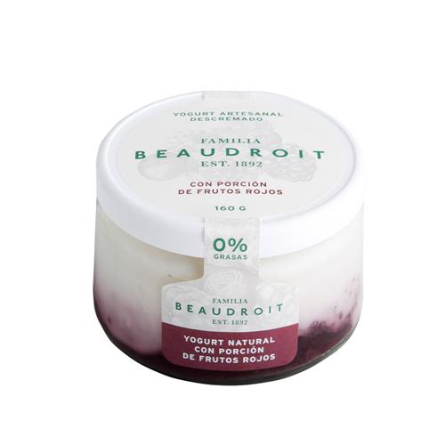 Yogur Descremado BEAUDROIT Frutos Rojos 160 Gr