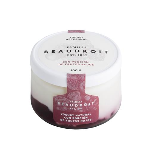 Yogur Entero BEAUDROIT Frutos Rojos Colchón Frutas 160 Gr
