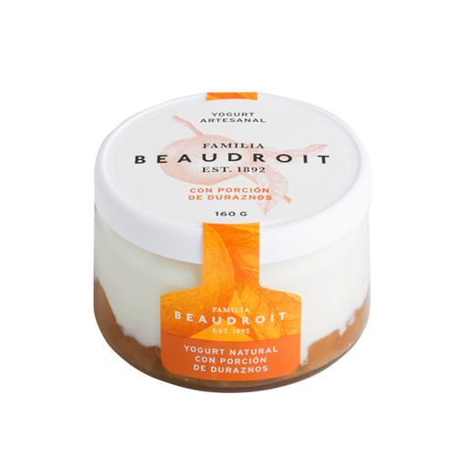 Yogur Entero BEAUDROIT Duraznos 160 Gr