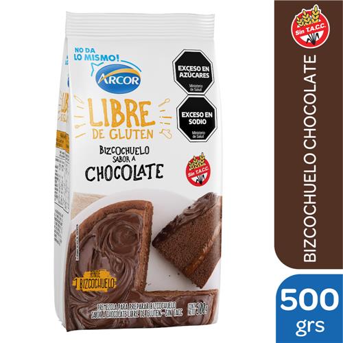 Bizcochuelo Chocolate Arcor Paq 500 Grm