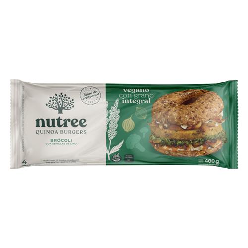 Medallones De Quinoa Brócoli Con Semillas De Lino Nutree 400g