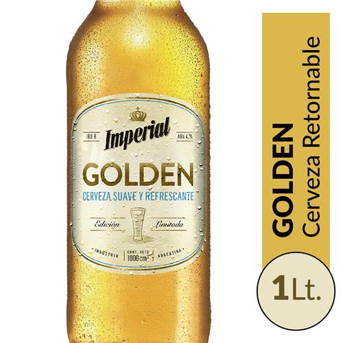 Cerveza Golden Lager Imperial Botella 1 L