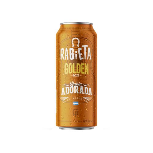 Cerveza Golden Ale RABIETA Lata 473 Cc
